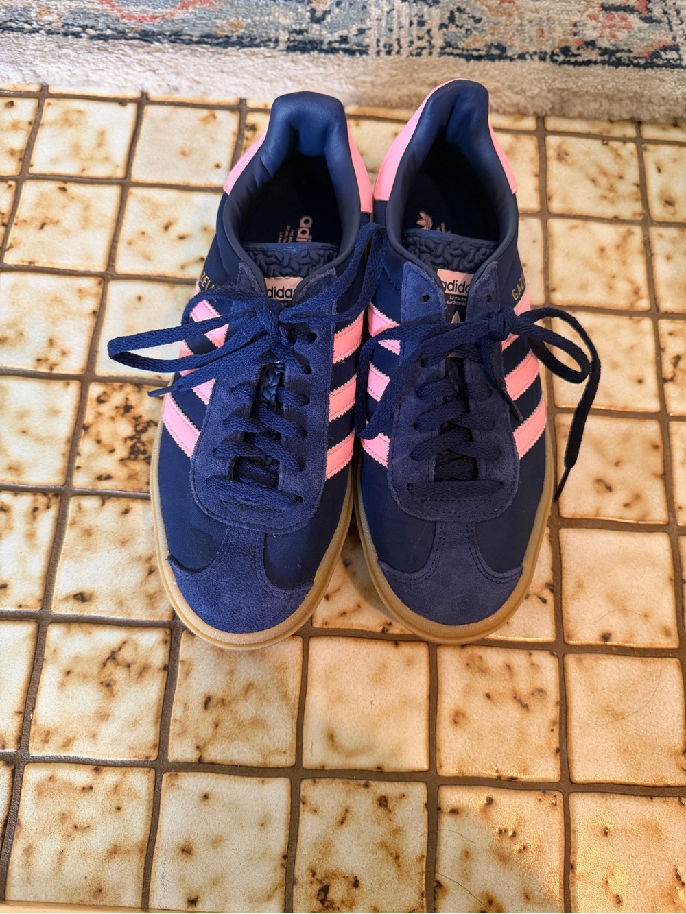 Adidas Gazelle Navy and Pink Platfrom Bold sneakers - Picture 5 of 6